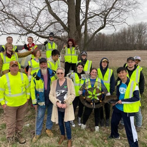 A FLEX student organizes for Global Youth Service Day in Lakeview, MI